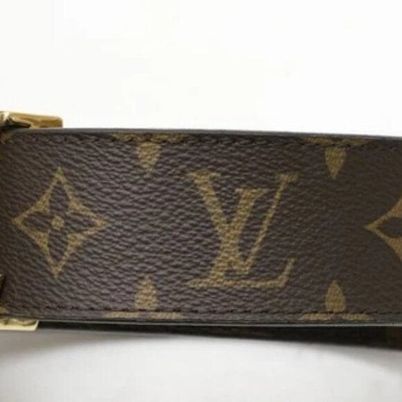 Louis Vuitton Monogram Canvas Leather Belt M9608 Size 90/36 - Brown/Gold - Picture 6 of 14